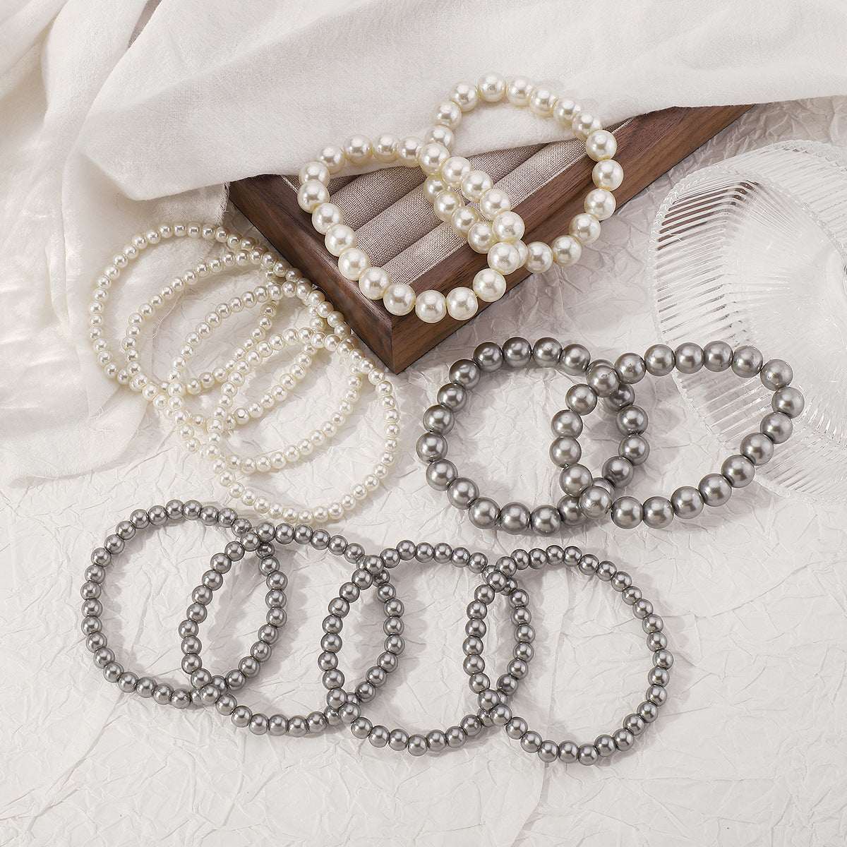 Glass Pearl Beaded Bracelet