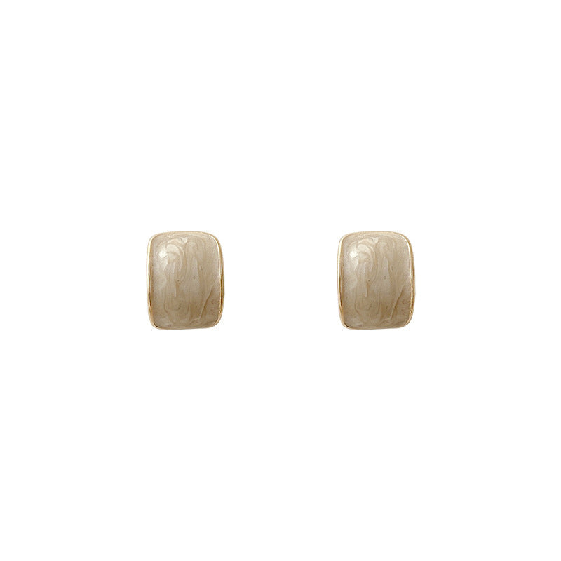 Enamel Dome Studs Earrings