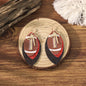 Sports Team Faux Leather Earrings - Volleyball, Basketball, Football, Baseball Geometric Drop Dangle Earrings