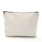 Linen printed cosmetic bag, cosmetic lipstick storage bag, small simple zipper evening clutch bag,