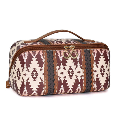 Bohemian PU cloud pillow cosmetic bag, large capacity portable cosmetic case, travel toilet bag, travel makeup bag,Makeup bag organizers,Makeup bags, small
