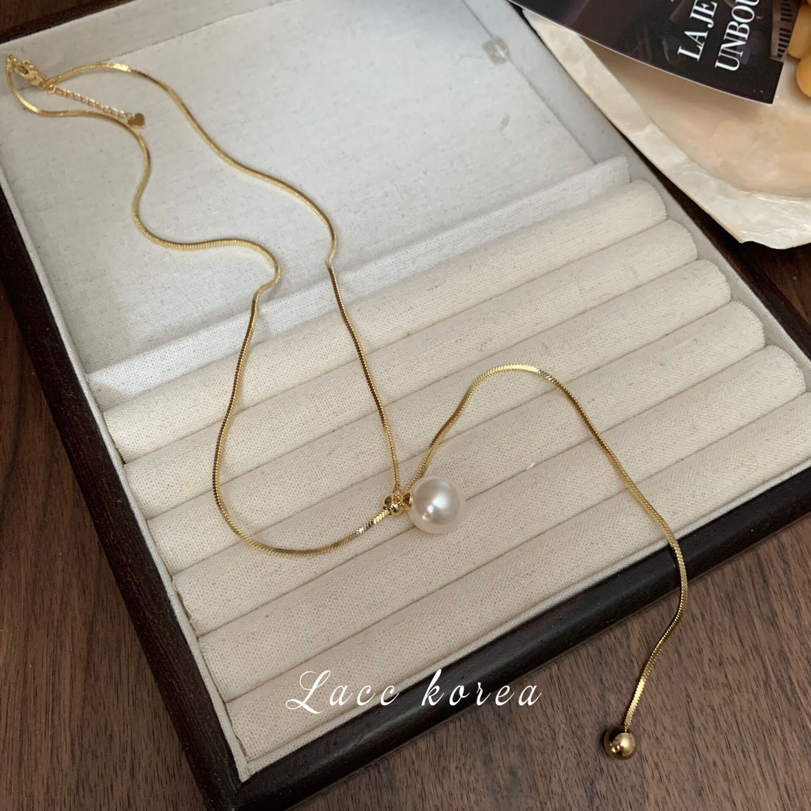 Fashion Pearl Beaded Necklace Sweater Chain Choker
