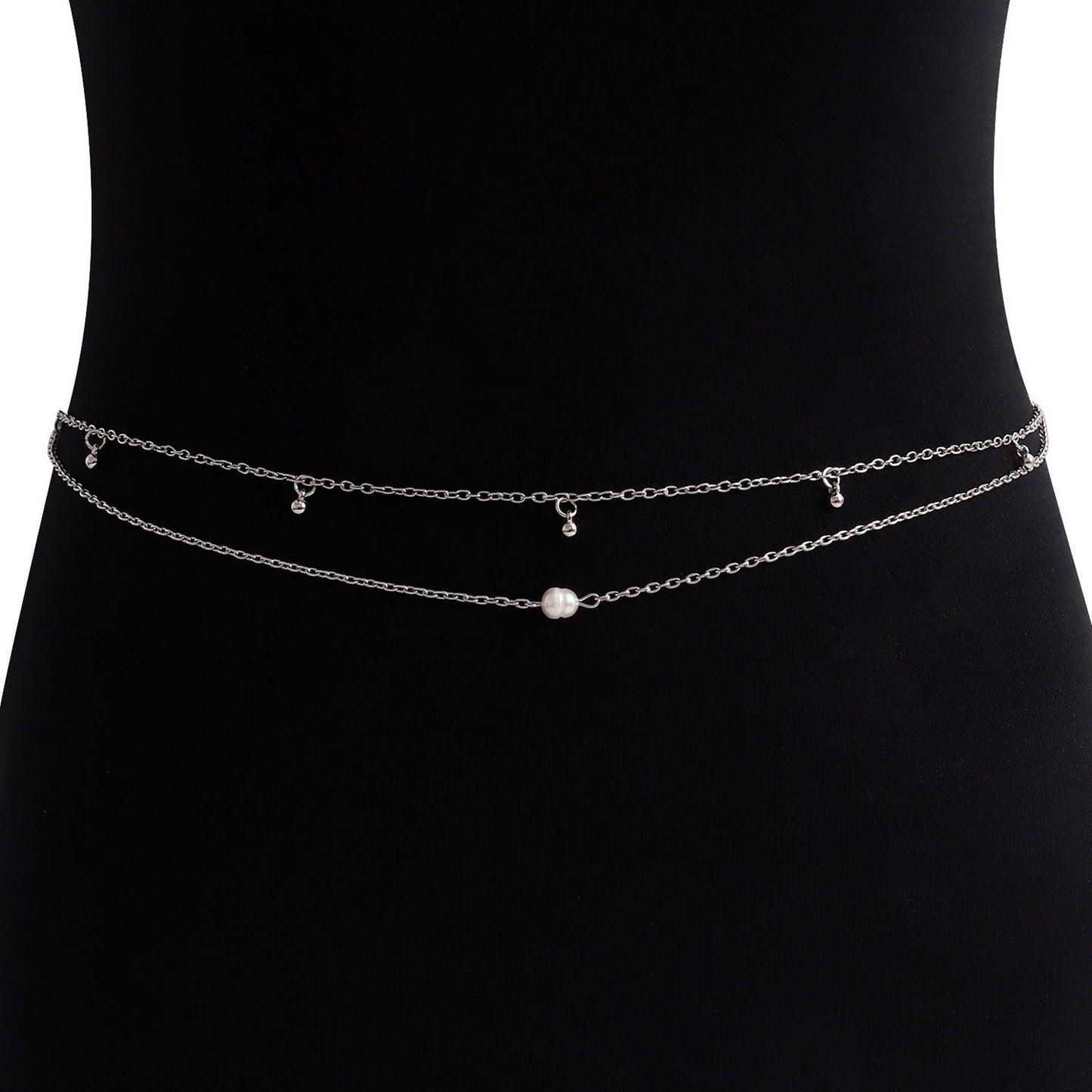 Boho Layer Body Chains Pearl Bikini Belly Chain