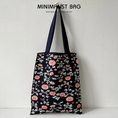 Quirky Knit Shoulder Bag – Novelty Large Tote, Commuter-Friendly Animal Purse
