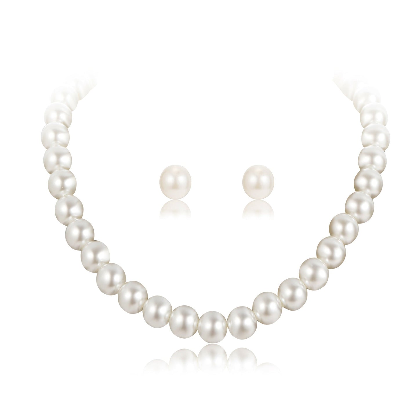 3 PCS Set Pearl Necklace Bracelet Earring Party Jewelry Set