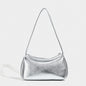 Silver small shoulder bag Design shoulder Bag, Bag Women's Summer Temperament Versatile Shoulder Bag  Hobo Handbag