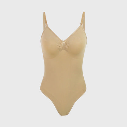 Deep V Bodysuit with Push-Up & Tummy Control
