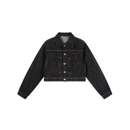 Designer Distressed Denim  Cropped Jacket