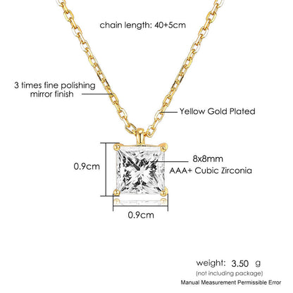 Single Zircon Pendant Necklace new