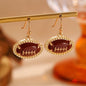 Sporty Soccer Football Rugby Pendant Pearl Beaded Necklace Bracelet Earrings Set