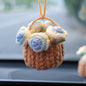 Car plant pendant Car decoration Rearview mirror pendant Creative wool in the car
