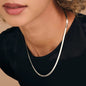 14K Gold Plated Herringbone Choker Necklace - Dainty Thin Snake Chain Layered Jewelry for Women