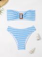 Swimsuit sexy striped tube top bikini swimsuit female bikini