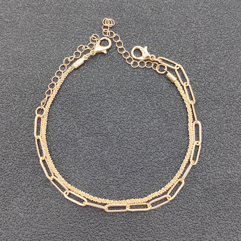 Layered Paperclip Chain Bracelets