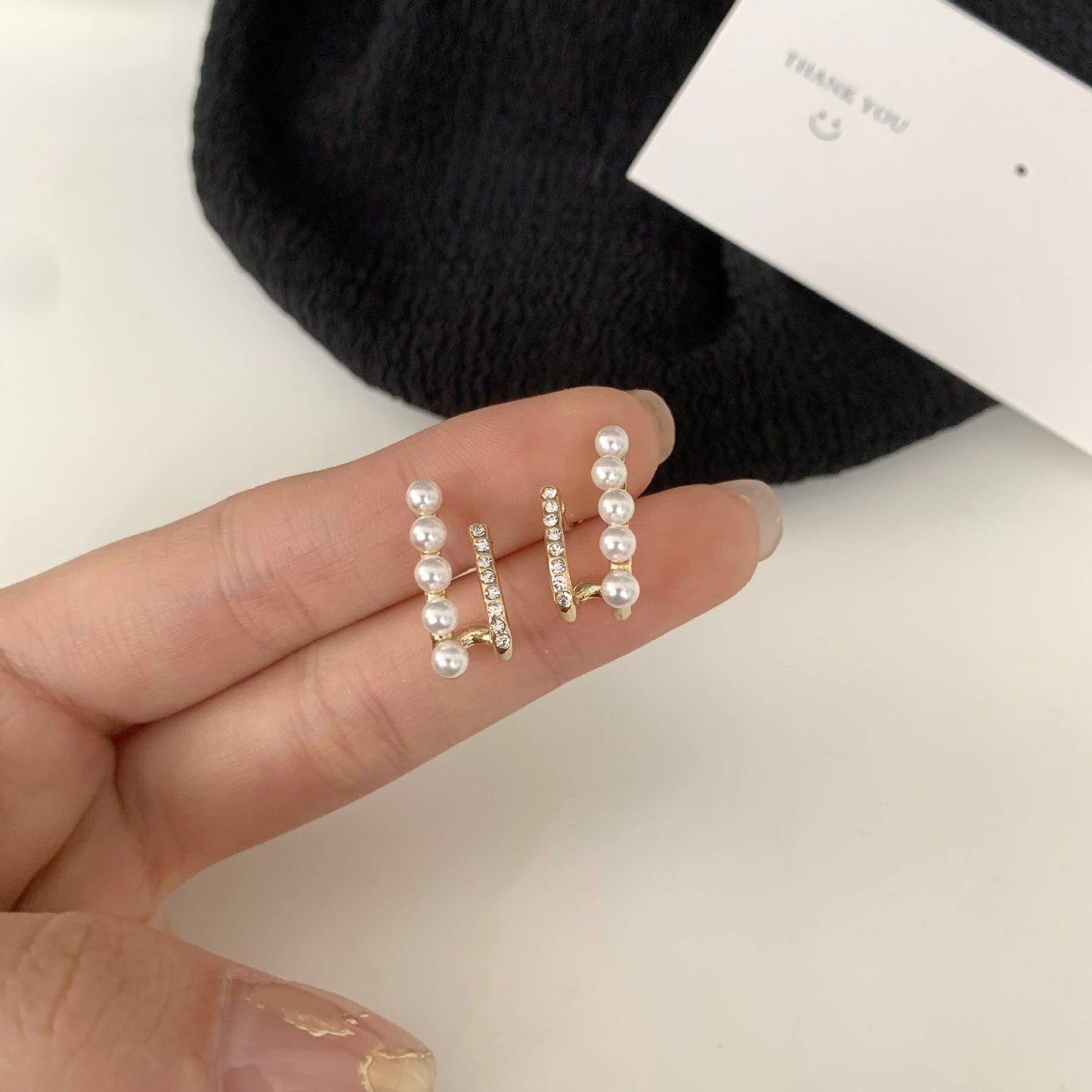 Crystal Pearl Earrings for Women