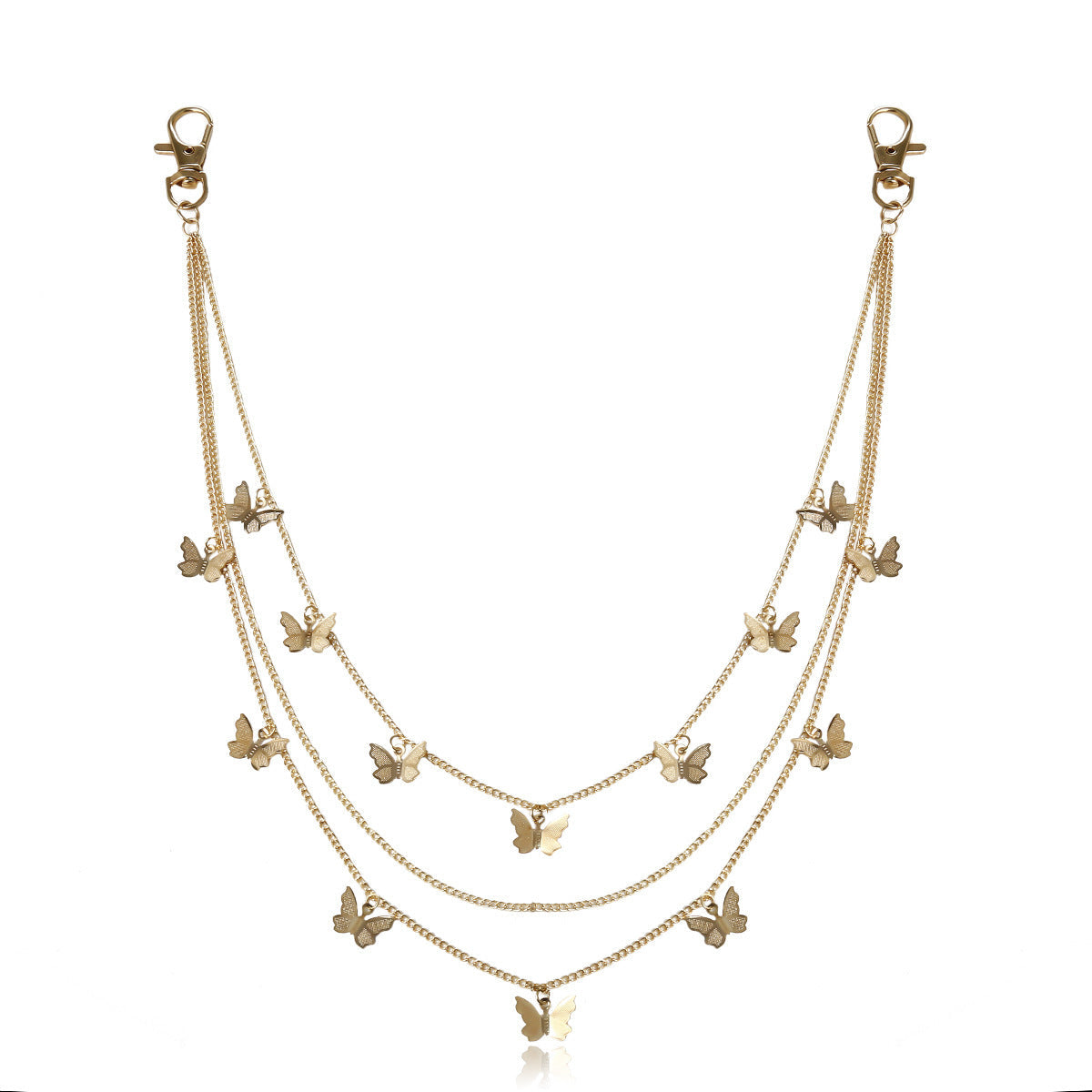 Butterfly Long Tassel Women Belt Body Chains Key Chains