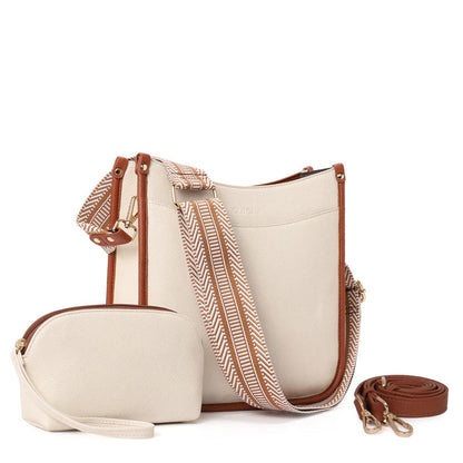 Fashion crossbody shoulder bag, versatile women's crossbody bag with two shoulder straps, small women crossbody bag, Small Crossbody Purse for Women Triple Zip,