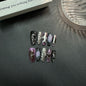 Handcrafted Machine Sweet Cool Mechanical Pattern Spice Girl Stereo Snake Pattern Cat Eye Blue Black White Metal