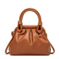 Top handle small purse, small tote purse with crossbody strap, Versatile pleated stylish underarm bag