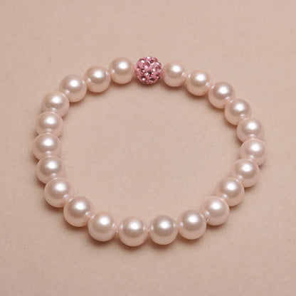 Elastic Beaded Shell Pearl Bracelet