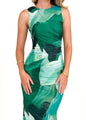 Women's Spring Summer Elegant Sexy Printed Bodycon Waist-Defining Slimming Chic Dress