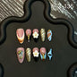 Babes Almond Nail 3D Carved Blush Nail Sweet Pure Press on Nails Pure