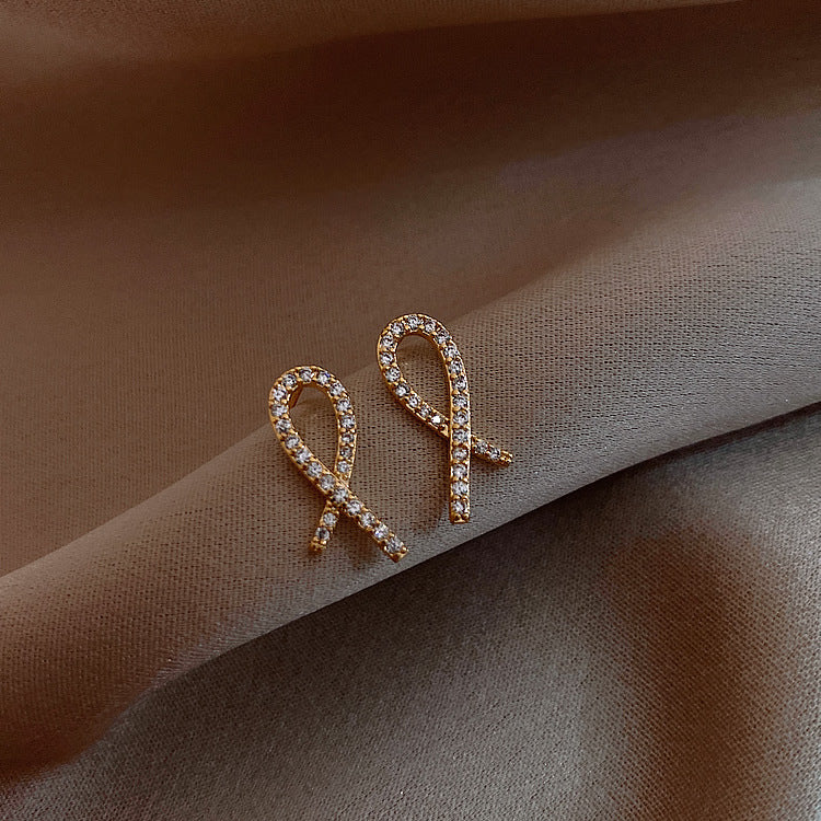 Cross Crystal Stud Earrings