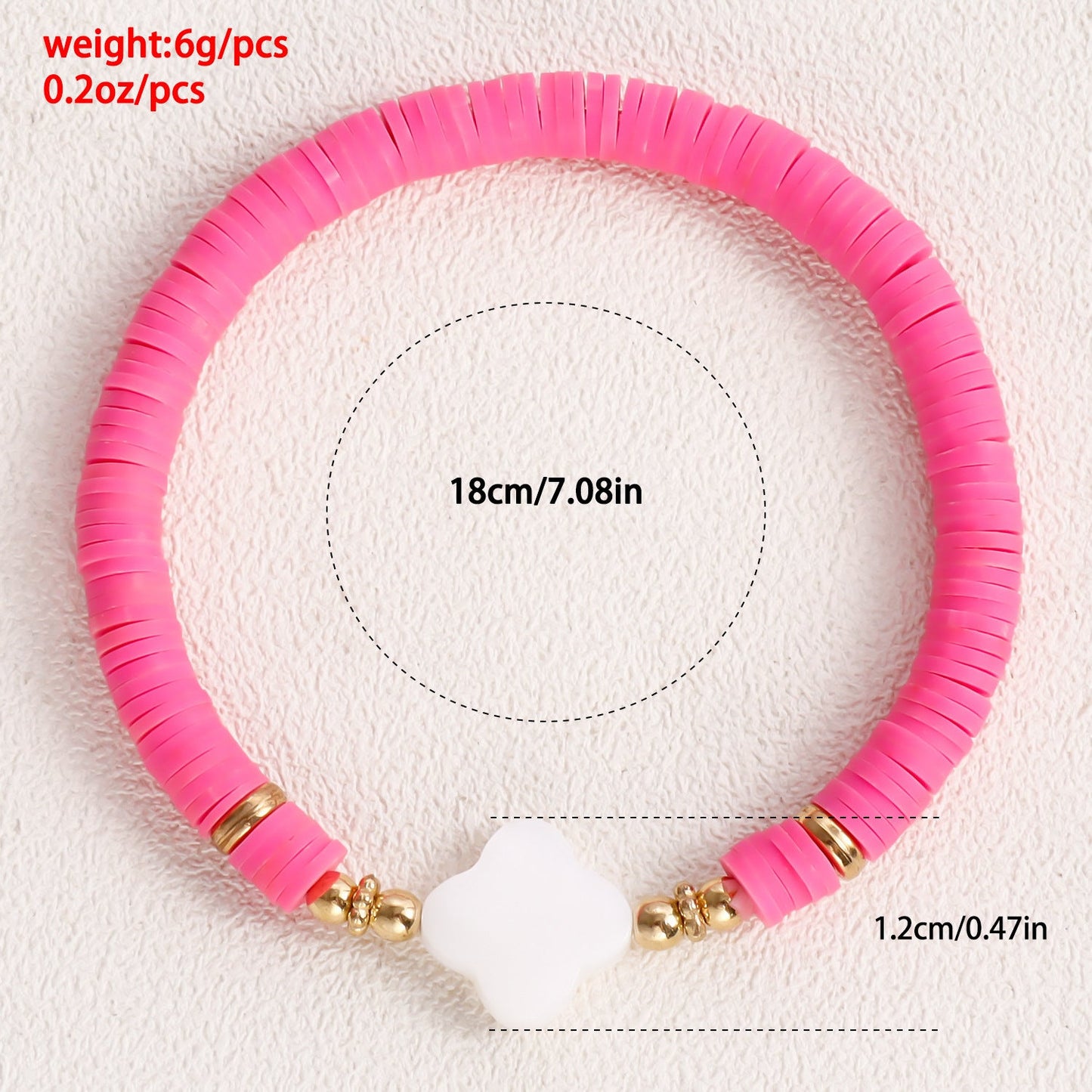 Color Polymer Clay Bracelet for Women