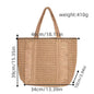 Handwoven Straw Beach Tote – Women’s Vacation Shoulder Bag, Large Capacity Woven Purse
