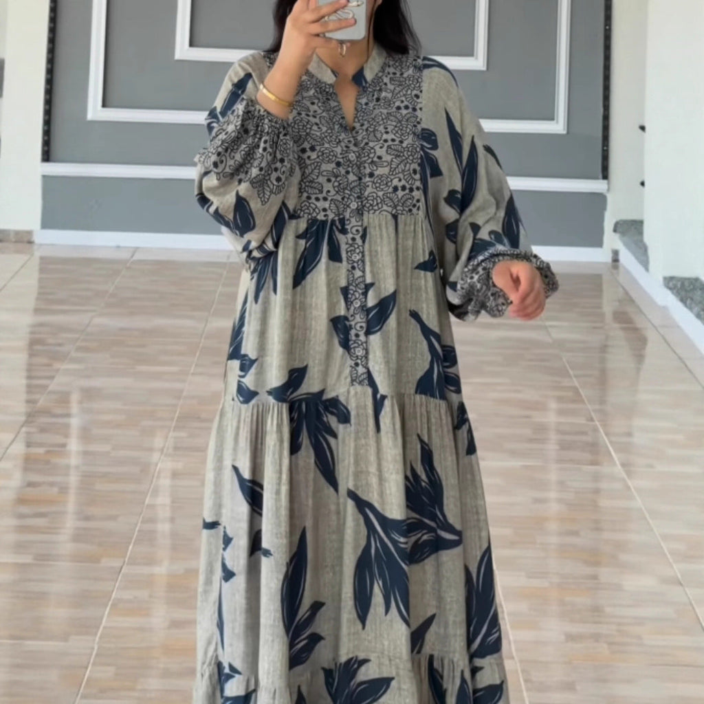 Autumn Long Sleeve Loose Big Hem Dresses