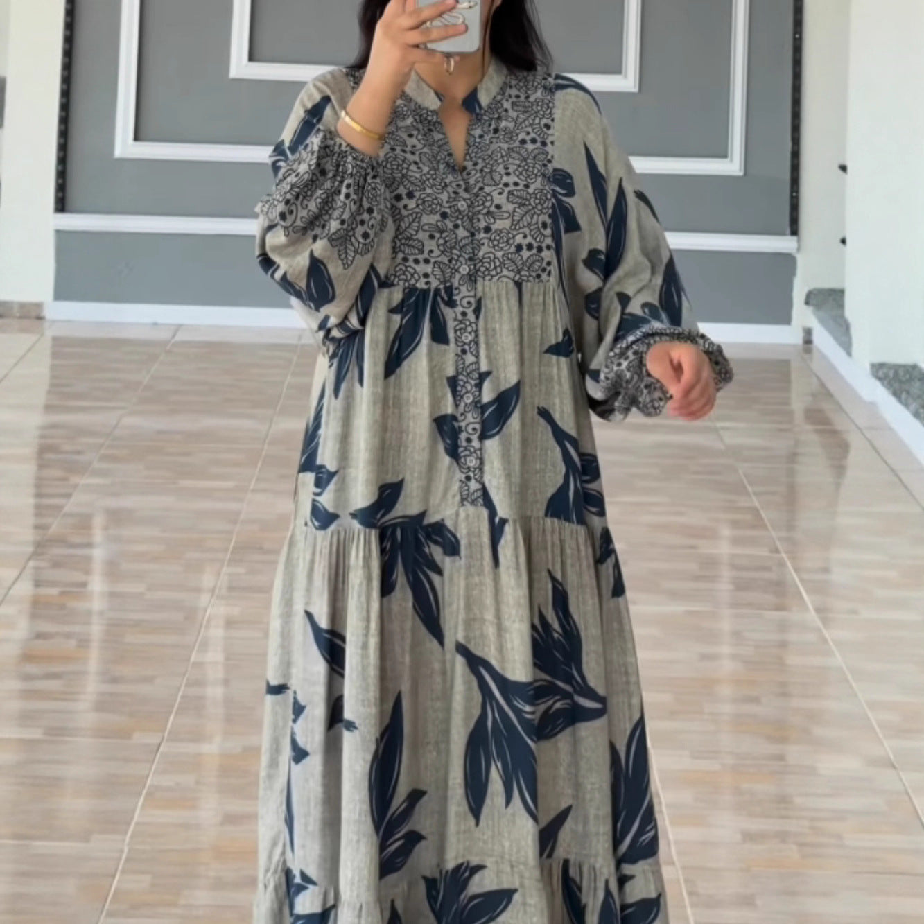 Autumn Long Sleeve Loose Big Hem Dresses