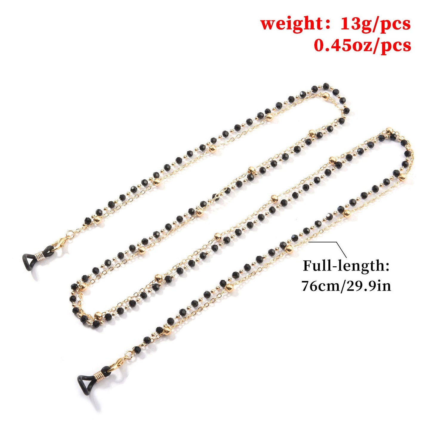 Reading Glasses Chain Women Black Beads