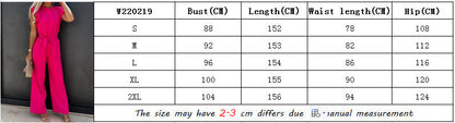 High Waist Commuter Strap-Up Jumpsuit - Summer Wide Leg Streetwear Jumpsuit