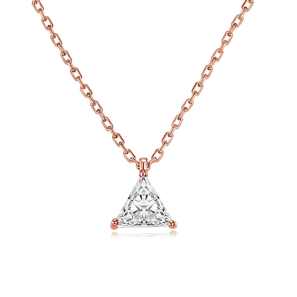 Single Zircon Pendant Necklace new