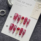 Christmas Collection Merry Christmas Heavy Industry Handmade Nail Art Long Short Fake Nails