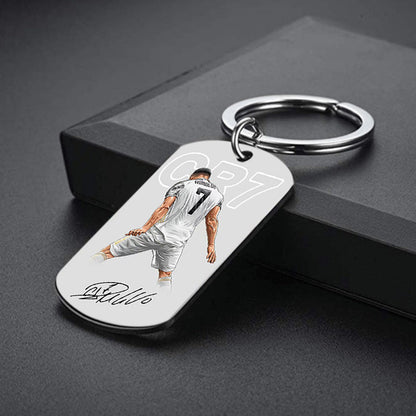 Personalized Keychains for Women Customized Key Chains Men Engraved Name Inspirational Stainless Steel Dog Tag