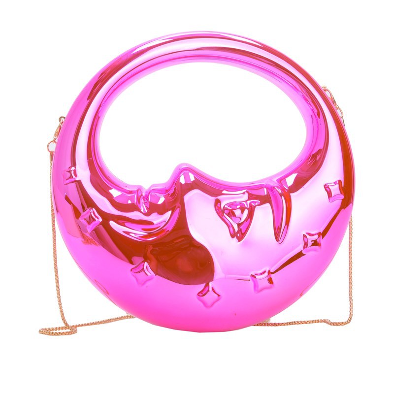 Acrylic Moon Shaped Bag, Women Shoulder Evening Bag, Evening Purse, Evening Bags for Women Formal, Clutch Purse