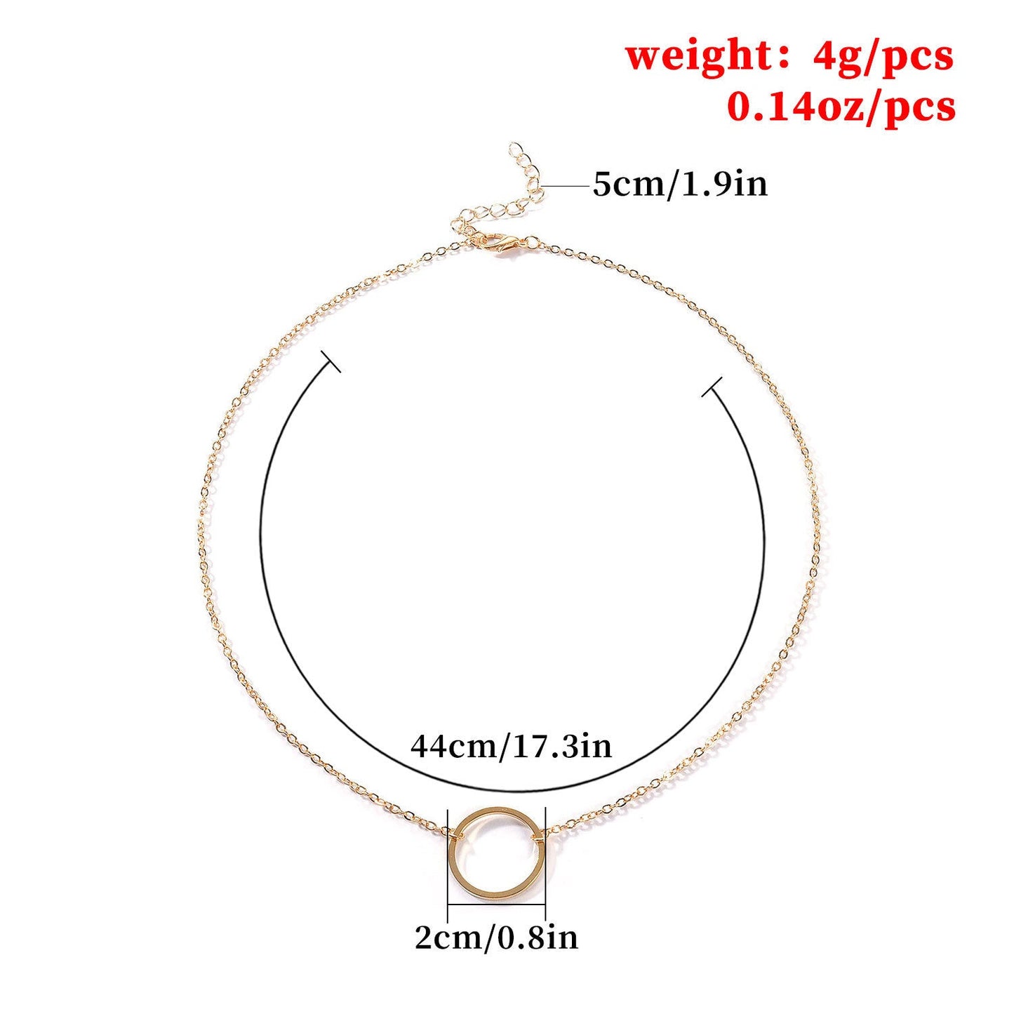 Circle Pendant Women Necklace
