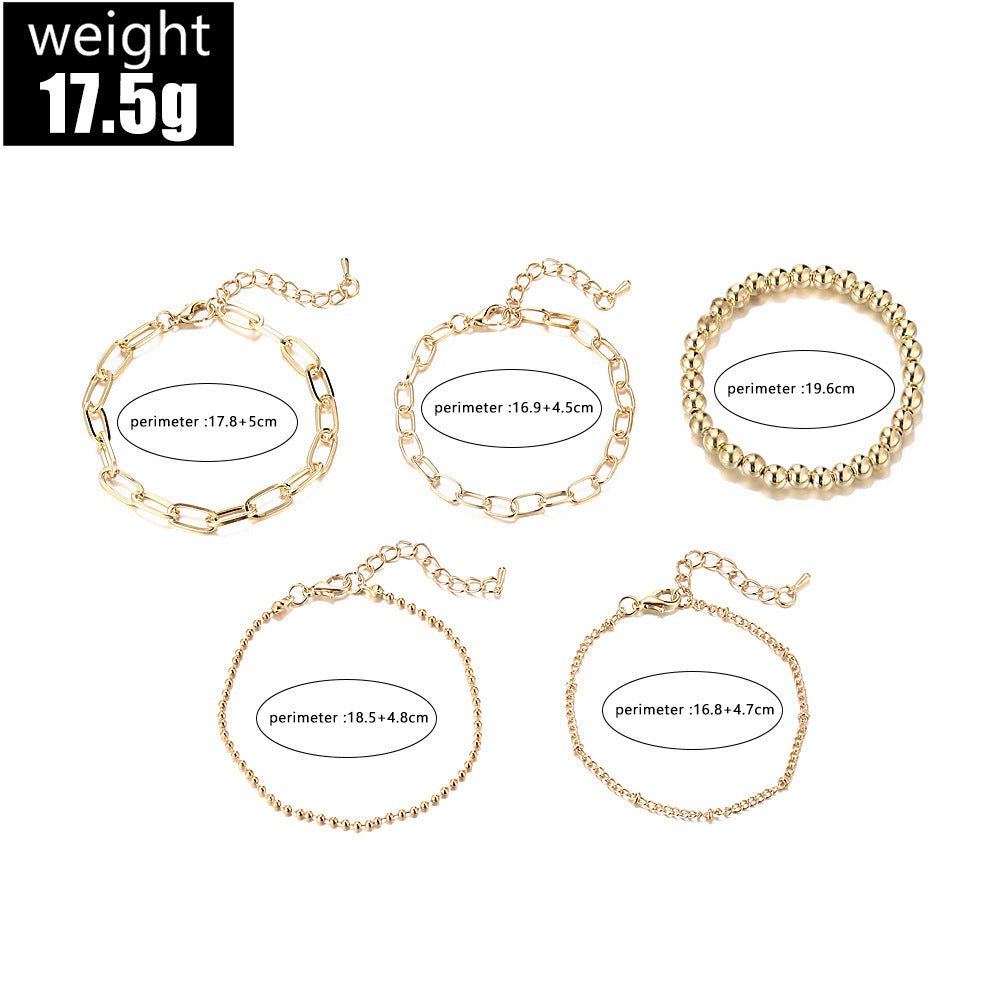 Multilayer Punk Metallic Style Bracelet