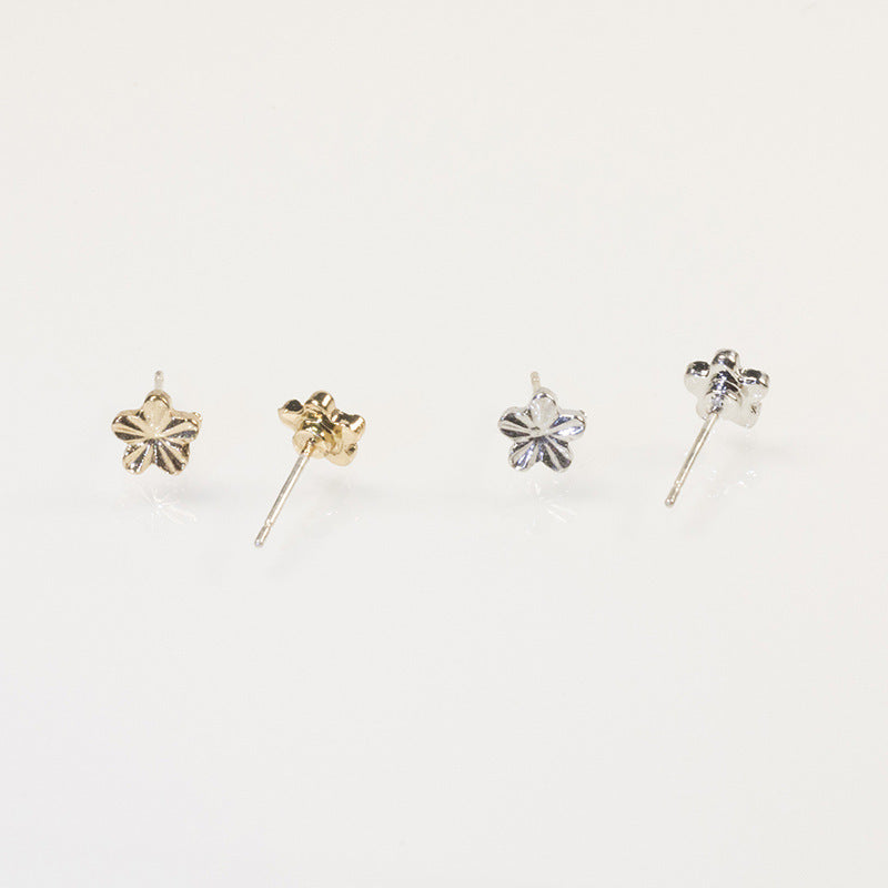 Rainbow flower stud earrings set