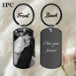 Stainless Steel Necklace Men and Women Personalized Custom Keychain with Pictures - Double Sided Engraving Photo Text Customized Key Chains for Men Boyfriend