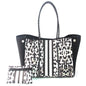 Neoprene Perforated Beach Bucket Bag – Two-in-One Mother-Child Tote, Large Swimming Sand-Proof Purse