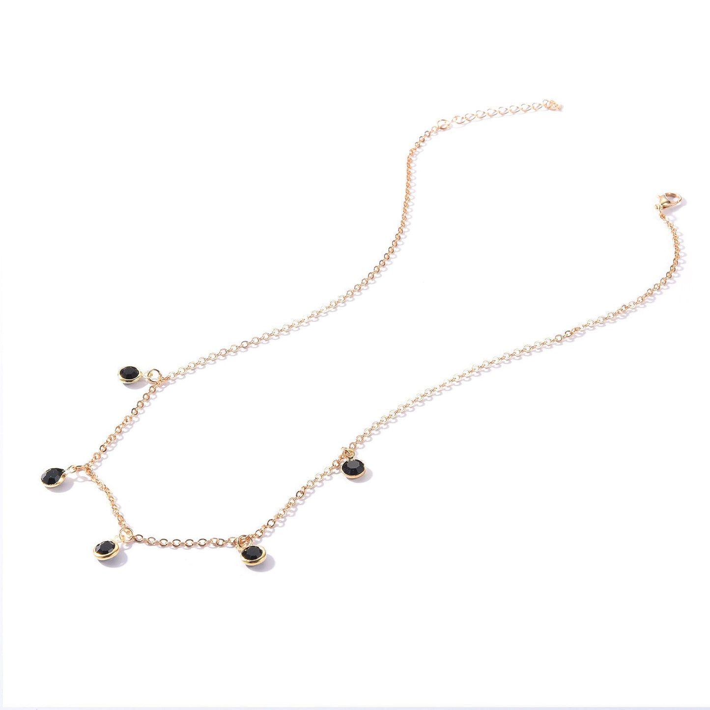 Crystal Stone Charm Necklace