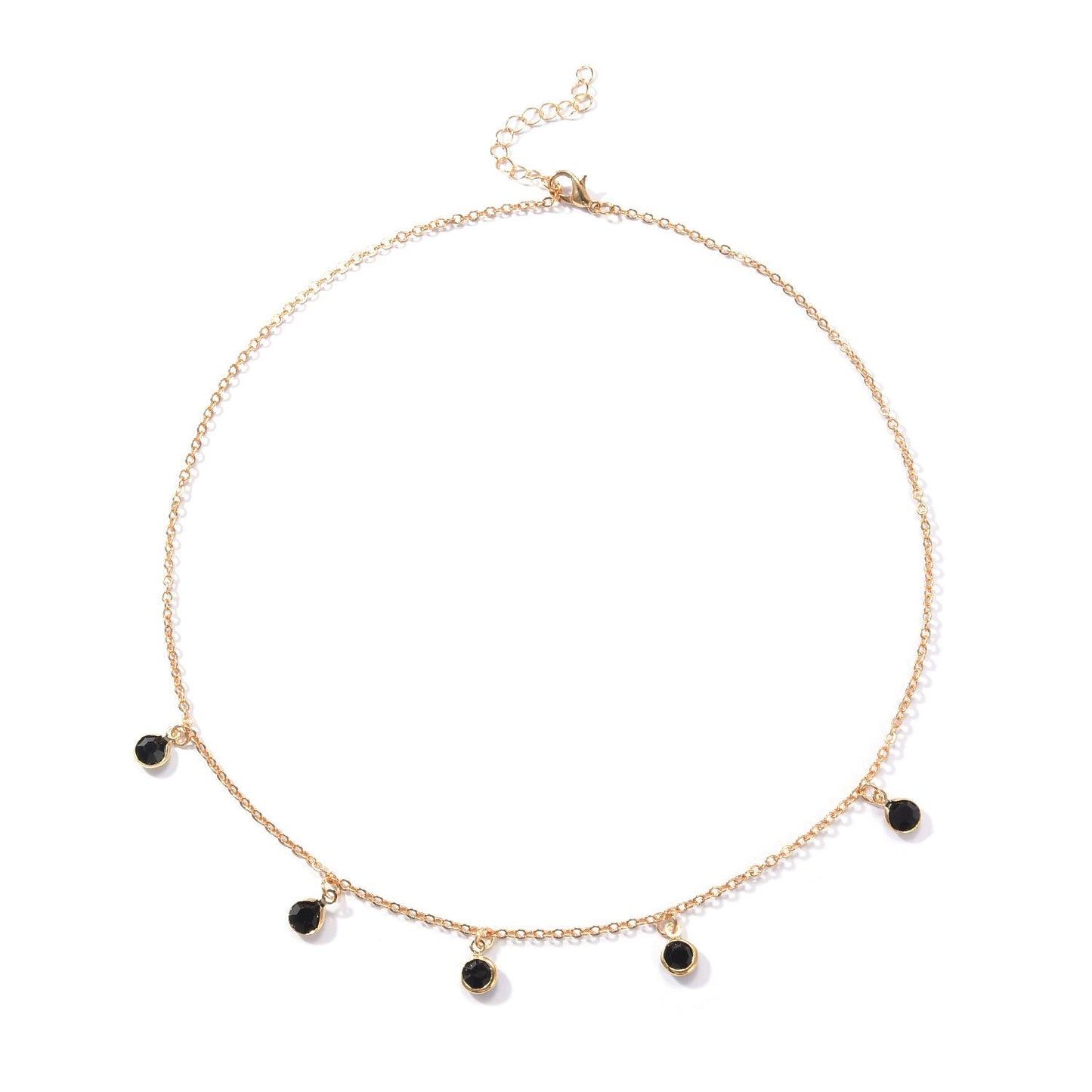Crystal Stone Charm Necklace