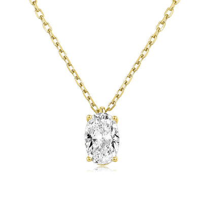 Single Zircon Pendant Necklace new