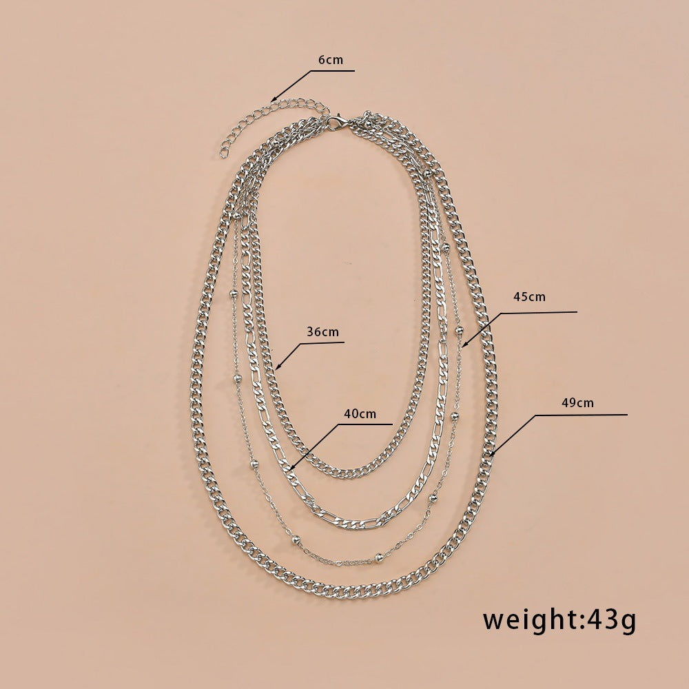 Cute Layered Chain Choker Necklace