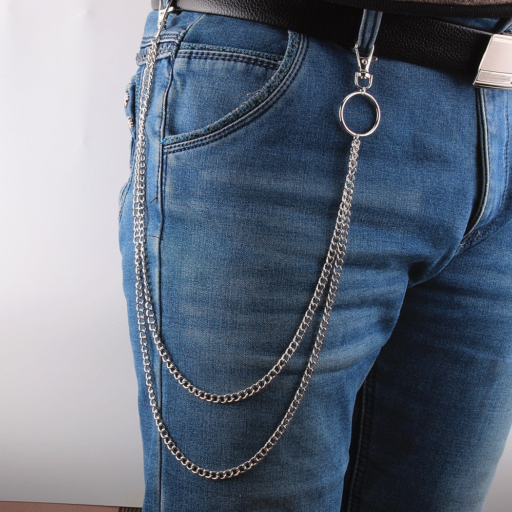 Punk Metal Jeans Pants Chain Pendant Waist Belt Chain