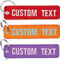 Double-sided Letter Woven Mark Embroidery Keychain Finished Decorative Materials, Luggage DIY Embroidery Key Pendant Customization
