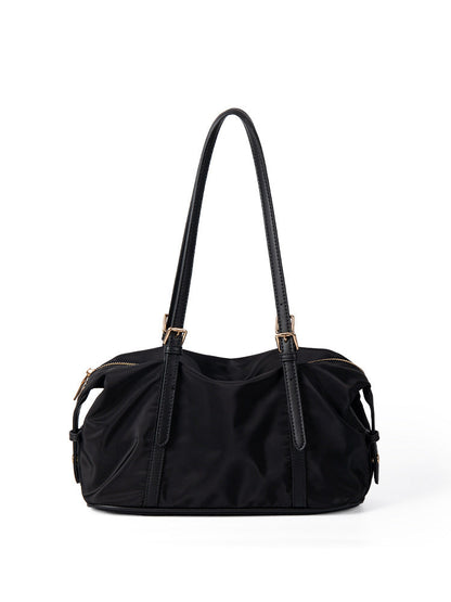 Summer contrasting shoulder bag women, versatile commuter large capacity Boston bag, top handle purse, hobo shoulder purse