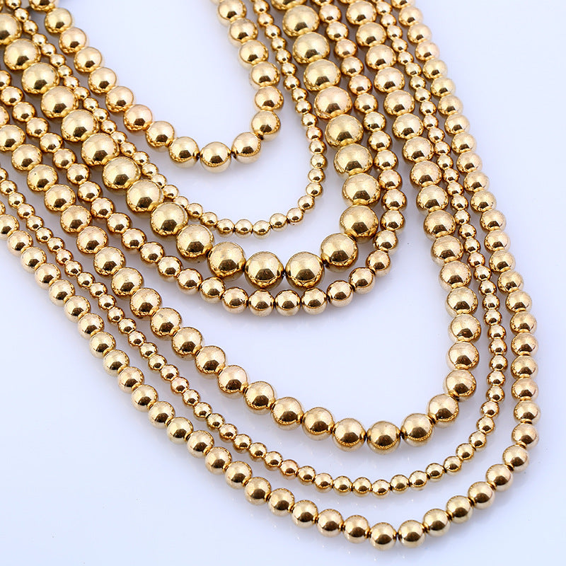 Multi Layer Pearl Beaded Long Statement Necklace